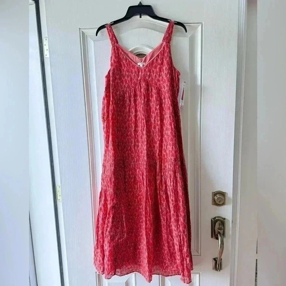 Joie NWT Women’s Dresses Joie Maxi V-Neck Tank Dress Tea Rose Size Small - Picture 1 of 8